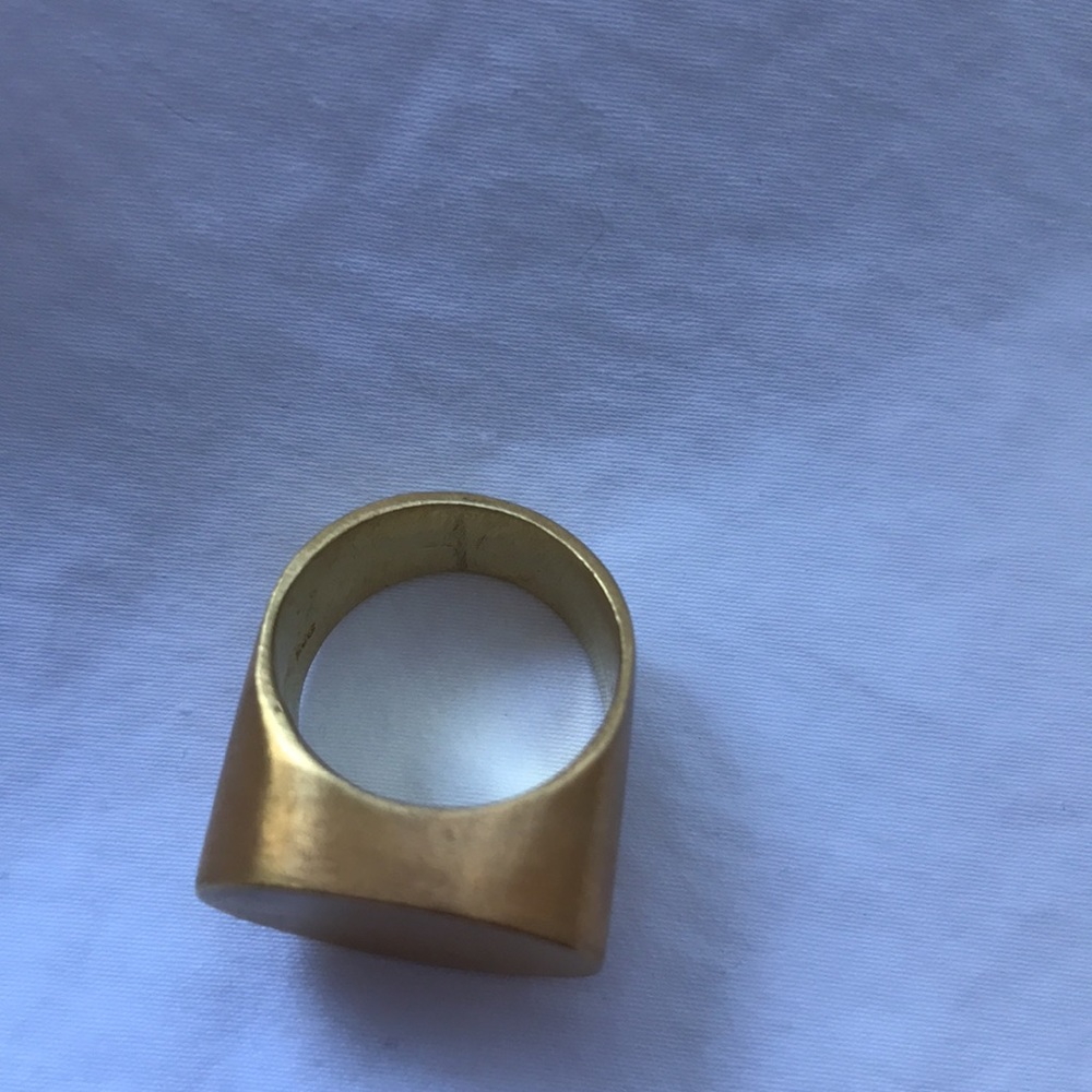 gold vermeil solid silver signet ring